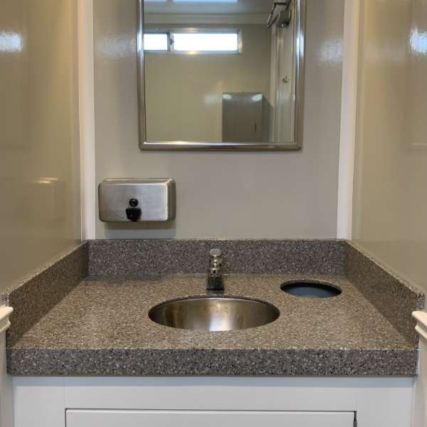 bathroom trailer countertop