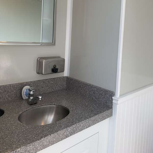 bathroom trailer rental interior