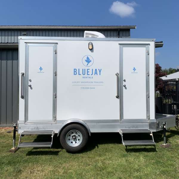 double washroom trailer
