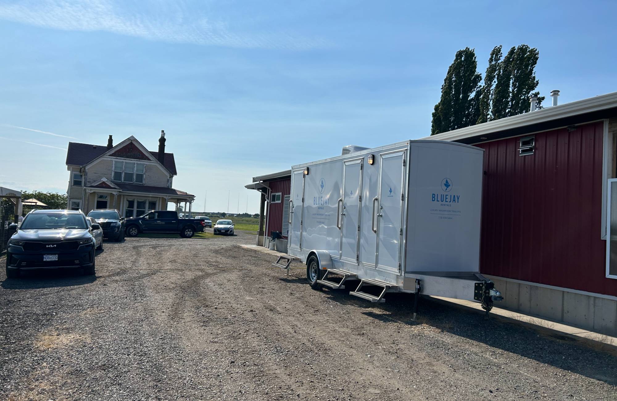 wedding washroom trailer event rental