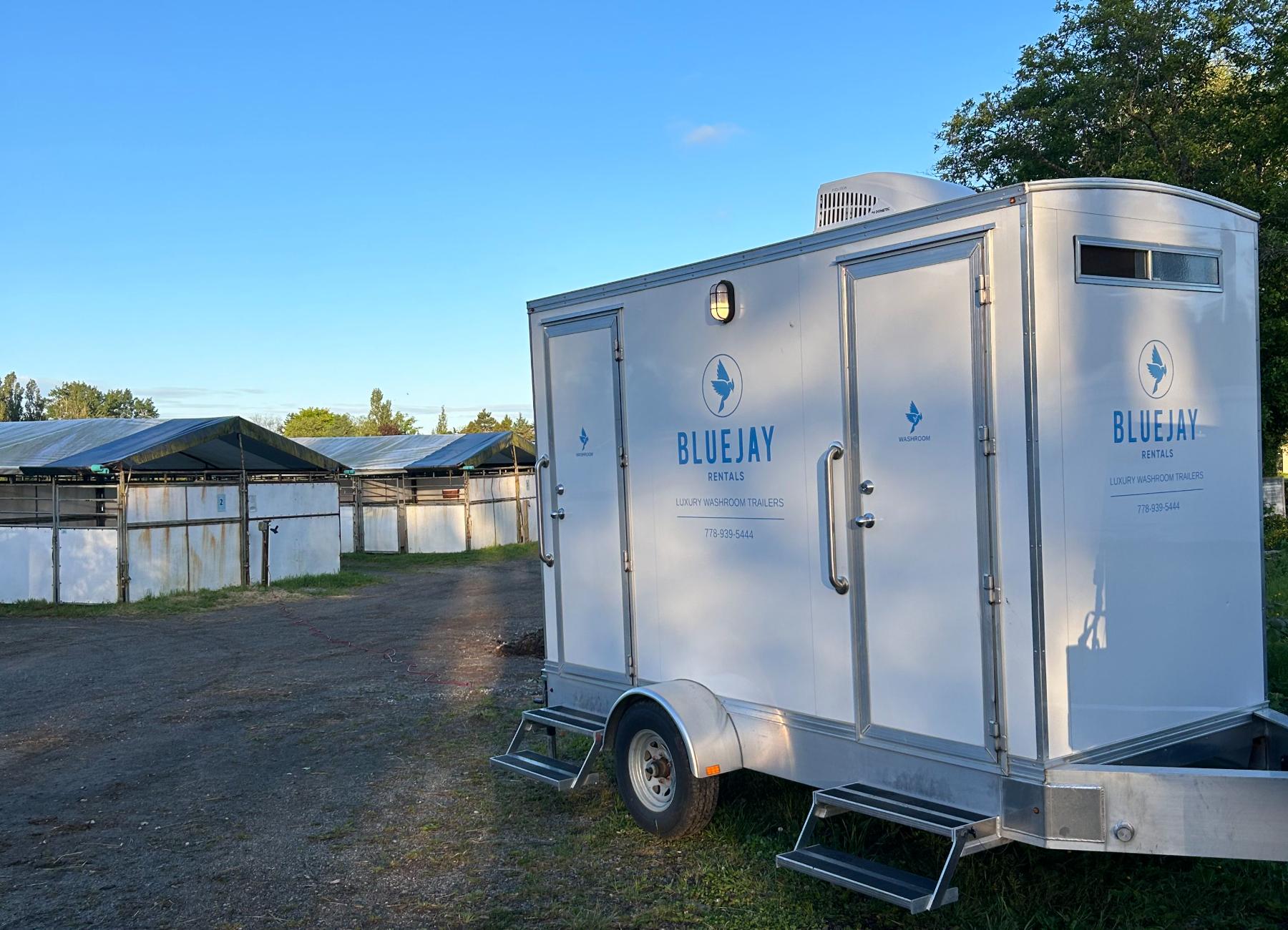 triple washroom trailer in Steveston BC