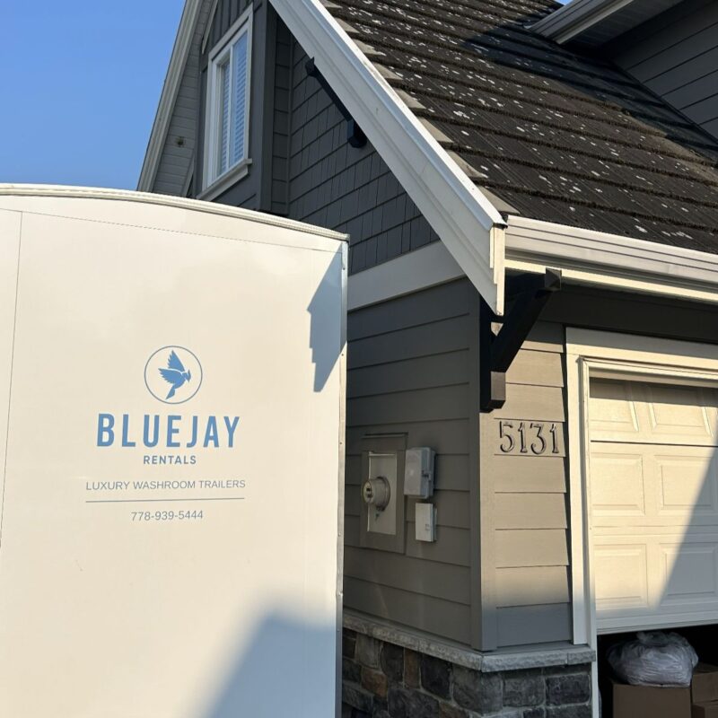 wedding house next to rental trailers