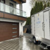 our washroom trailer outside a home
